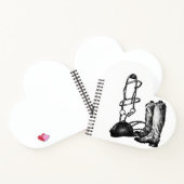 Equestrian Spiral Notebook Unlined Sketchbook  ノートブック (内部)