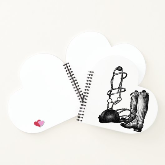 Equestrian Spiral Notebook Unlined Sketchbook  ノートブック (内部)