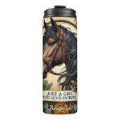 Equestrian Sunflower Rustic Floral Beauty タンブラー (正面)