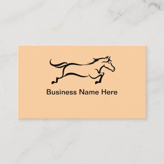 Equestrian Theme Horse Business or Services 名刺 (正面)