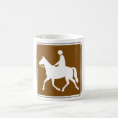 Equestrian Trail Riding Horse Silhouette Icon コーヒーマグカップ (中央)