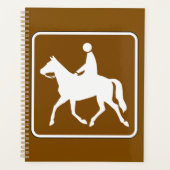 Equestrian Trail Riding Horse Silhouette Icon プランナー手帳 (正面)