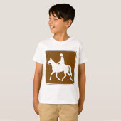 Equestrian Trail Riding Horse Silhouette Icon Tシャツ (正面フル)