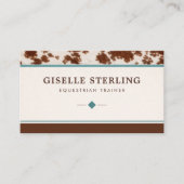 Equestrian Trainer Cowhide Western 名刺 (正面)