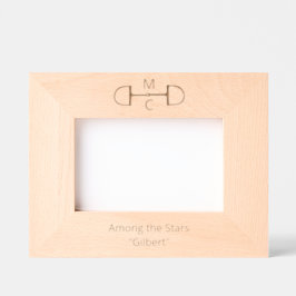 Equestrian Two Letter Snaffle Bit Monogram  レーザー彫刻フレーム