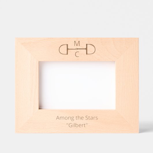 Equestrian Two Letter Snaffle Bit Monogram レーザー彫刻フレーム (正面)