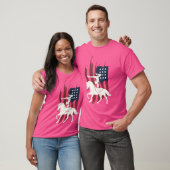 Equestrian Vaulting Us Flag Horses I Vault Tシャツ (ユニセックス)