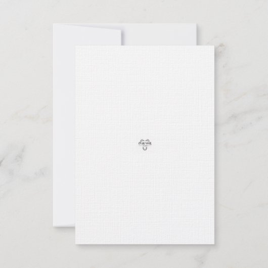 Equestrian Wedding Details Card with Horse Crest  出欠カード (裏面)