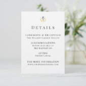 Equestrian Wedding Details Card with Horse Crest  出欠カード (スタンド正面)