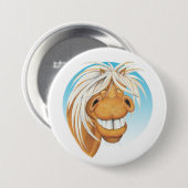 Equi漫画の「生意気なChappie」の馬の友達。 缶バッジ (正面&裏面)