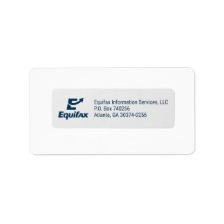 Equifax 消費者用郵送ラベル (個人に関する懸念) ラベル