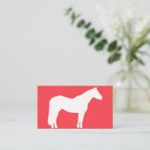 Equine Business Card Red Professional Looking  名刺 (スタンド正面)
