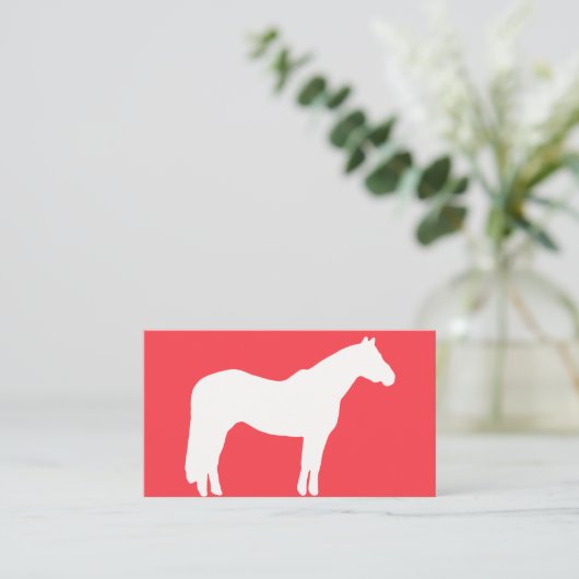 Equine Business Card Red Professional Looking  名刺 (スタンド正面)