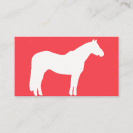 Equine Business Card Red Professional Looking  名刺
