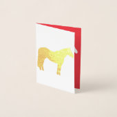 Equine Business Card Red Professional Looking  箔カード (正面)