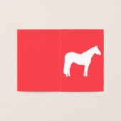 Equine Business Card Red Professional Looking  箔カード (内部)
