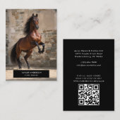 Equine Business Horse Trainer Equestrian Photo 名刺 (正面/裏面)
