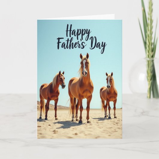 Equine Fathers Day Greeting Card カード (正面)