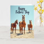 Equine Fathers Day Greeting Card カード (黄色い花)