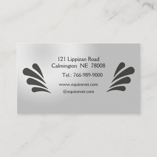 Equine Professionals Personalize Business Cards 名刺 (裏面)