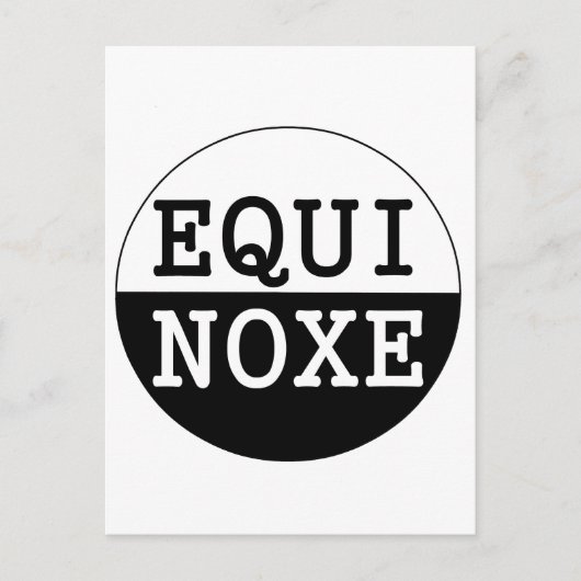 équinoxe noir et blanc ポストカード (正面)
