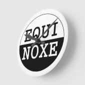 équinoxe noir et blanc ラウンド壁時計 (傾斜)