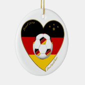 Equipo nacional de ALEMANIA FÚTBOL 2014 y bandera セラミックオーナメント (右)