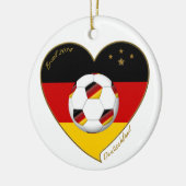 Equipo nacional de ALEMANIA FÚTBOL 2014 y bandera セラミックオーナメント (左)