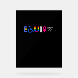 _EQUITY_平等な権利LGBTQ同盟国の結束プライドフェミン アクリルサイン