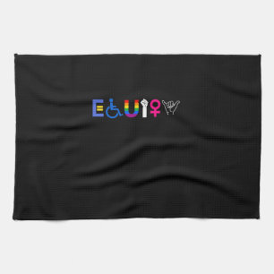 _EQUITY_平等な権利LGBTQ同盟国の結束プライドフェミン キッチンタオル