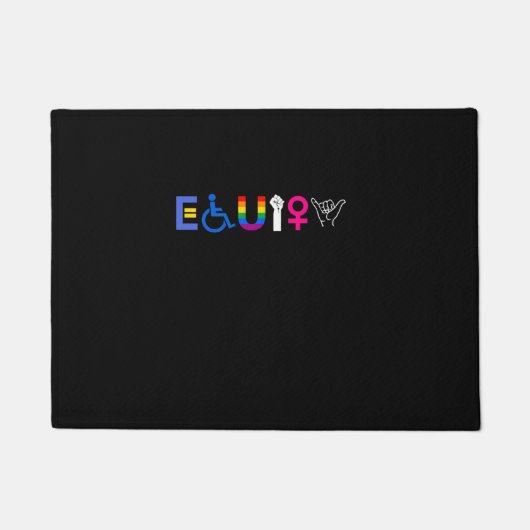 _EQUITY_平等な権利LGBTQ同盟国の結束プライドフェミン ドアマット (正面)