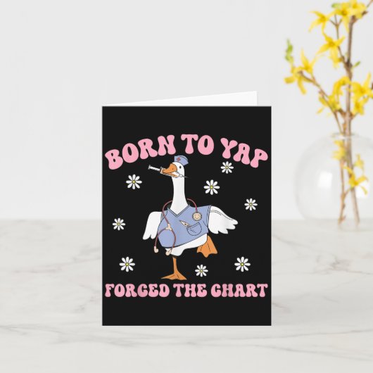 Erおもしろいの生まれナースをグラフに強制するYapにガチョウ カード (黄色い花)