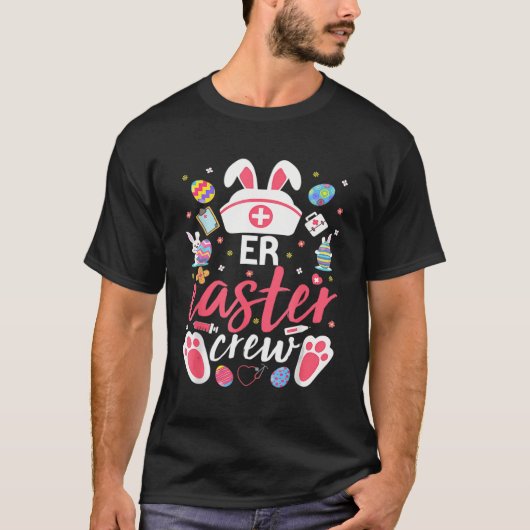 ErイースターナースクルーEaster Day緊急ルームノール Tシャツ (正面)