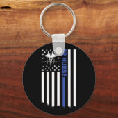 ERナースアメリカ旗看護ER EMTナース キーホルダー (正面)
