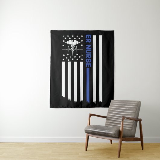 ERナースアメリカ旗看護ER EMTナース タペストリー (インサイチュ)