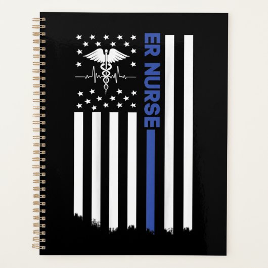 ERナースアメリカ旗看護ER EMTナース プランナー手帳 (正面)