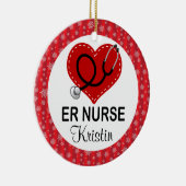 ERナースクリスマスパーソナライズされたオーナメント セラミックオーナメント (右)