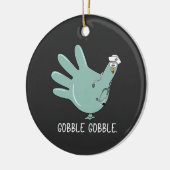 ERナーストルコGOBBLEスクワッドスクワッドERナース感謝祭 セラミックオーナメント (左)