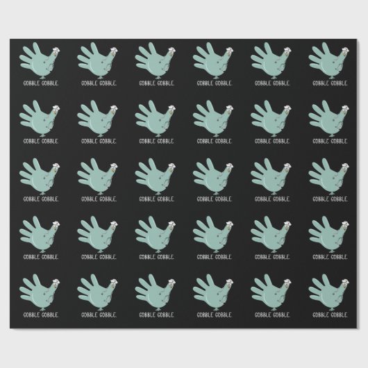 ERナーストルコGOBBLEスクワッドスクワッドERナース感謝祭 ラッピングペーパー (フラット)