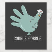 ERナーストルコGOBBLEスクワッドスクワッドERナース感謝祭 ワインラベル (シングルラベル)