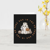 Erナースハロウィーンかわいい幽霊スポ カード (黄色い花)