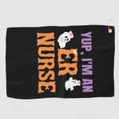 ERナースブクルーエマージェンシールームナースハロウィーンC ゴルフタオル (横)