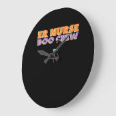 ERナースブクルーエマージェンシールームナースハロウィーンC ラージ壁時計 (傾斜)
