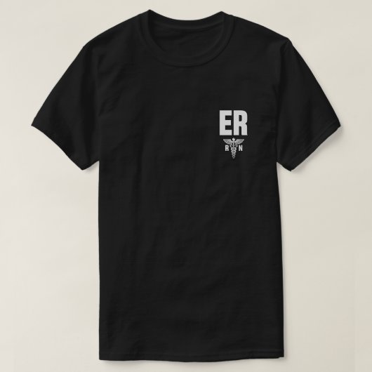 ERナース救急室ナースRNヘルスケアNursi Tシャツ (デザイン正面)