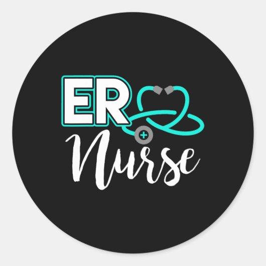 Erナース救急室医療看護学校Bir ラウンドシール (正面)