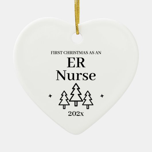 ERナース2024初めてのクリスマスオーナメント セラミックオーナメント (正面)