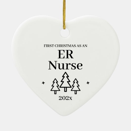 ERナース2024初めてのクリスマスオーナメント セラミックオーナメント (裏面)