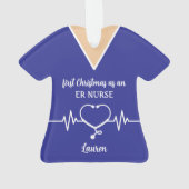ERパーソナライズされたナースクリスマス オーナメント (裏面)