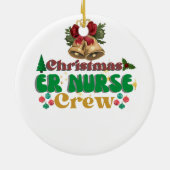 ERパーソナライズされたナースクルー セラミックオーナメント (裏面)