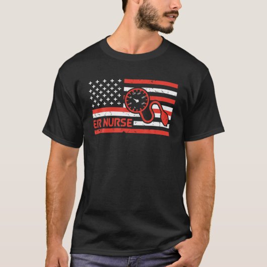 ER救急室アメリカナース病院ヘルスカ Tシャツ (正面)